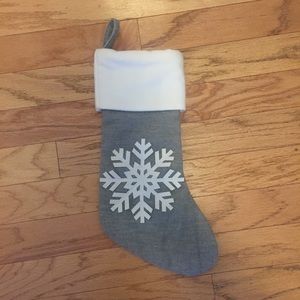 Grey snowflake stocking